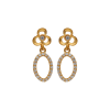 ELEGANT OVAL SHAPE FLORAL DROPS STUD